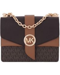 Michael Kors - Greenwich Small Leather Crossbody Bag - Lyst