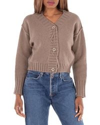 Acne Studios - Cropped Knitted Cardigan - Lyst