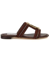 Tod's - Tod's Double T Suede Sandals - Lyst