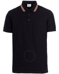 Burberry - Icon Stripe Collar Short Sleeve Polo Shirt - Lyst