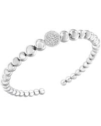 Haus of Brilliance - Sterling 1/6 Carat Tdw Diamond Ball Bead Cuff Bangle Bracelet (I-J, I2-I3) - Lyst