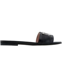 Bally - Cerilla Leather Side Sandals, Brand Size 37 Us Size 6.5 - Lyst
