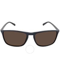 Calvin Klein - Brown Rectangular Sunglasses - Lyst