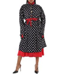 Balenciaga - Reversible Belted Polka Dot Dress, Brand Size F34 (Us - Lyst