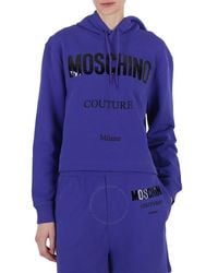 Moschino - Couture Logo Print Hooded Sweatshirt - Lyst