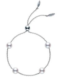 Mikimoto - Akoya Cultured Pearl Station Bracelet - Lyst