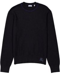 Burberry - Ekd Embroidered Wool-Blend Sweater - Lyst