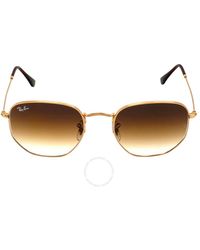 Ray-Ban - Hexagonal Light Brown Gradient Sunglasses - Lyst