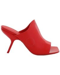 Ferragamo - Salvatore Calfskin Open-Toe Slide Sandals - Lyst