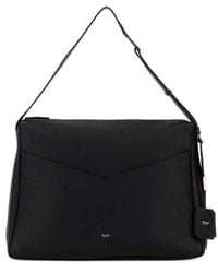 Max Mara - Leather Kipperl Shoulder Bag Nero Borse A Mano - Lyst