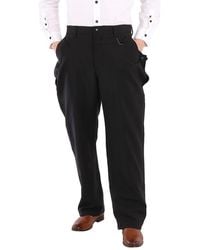 Burberry - Wool Mohair Press Stud Detail Trousers, Brand Size 46 (Waist - Lyst