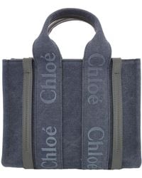 Chloé - Canvas Small Woody Shopping Bag - Lyst