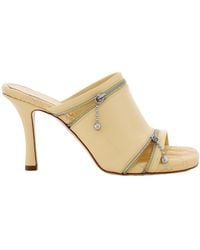 Burberry - 85Mm Decorative-Zip Leather Sandals, Brand Size 38 (Us - Lyst