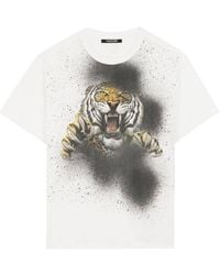 Roberto Cavalli - Tiger Graphic Print Cotton T-Shirt - Lyst