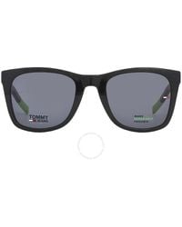 Tommy Hilfiger - Grey Rectangular Sunglasses Tj 0040/s 07zj/ir 51 - Lyst