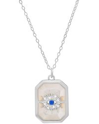 Kylie Harper - Sterling Mother Of Pearl & Cz Evil Eye Medallion Pendant - Lyst