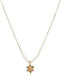 Swarovski - Idyllia Crystal Pearl Flower Pendant Necklace - Lyst
