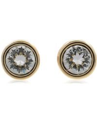 Swarovski - Imber Stud Earrings, Round Cut, 18K Finish - Lyst