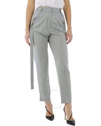 Burberry - Heather Melange Strap Detail Jersey Tailo Trousers - Lyst