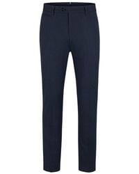 BOSS - Slim-Fit Wool-Blend Trousers, Brand Size 50 (Waist - Lyst