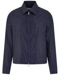 Ferragamo - Linen Blouson Jacket, Brand Size 50 Us - Lyst