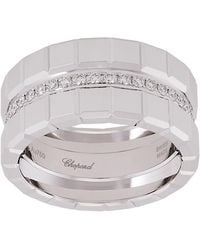 Chopard - Ice Cube 18K Diamond Ring - Lyst