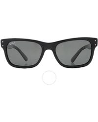 Ray-Ban - Burbank Polarized Green Rectangular Sunglasses Rb2283 901/58 58 - Lyst