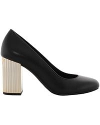 Michael Kors - Porter Leather Heel Pump - Lyst