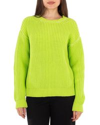 MM6 by Maison Margiela - Ribbed Knit Crew Neck Sweater - Lyst