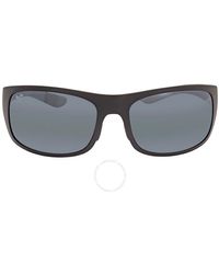 Maui Jim - Big Wave Grey Wrap Sunglasses 440-2m 67 - Lyst