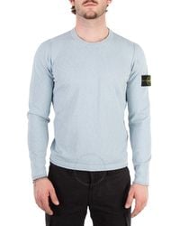 Stone Island - Compass Badge Cotton Sweater - Lyst