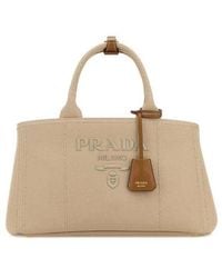 Prada - Canvas Large Jardiniere Shopping Bag Corda Borse A Mano - Lyst