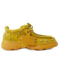 Burberry - Creeper Studded Suede Boots, Brand Size 41 Us - Lyst