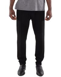 Emporio Armani - Knitted Cotton Blend Trousers - Lyst
