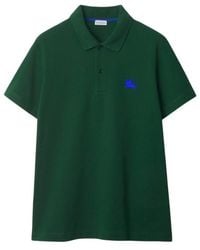 Burberry - Ekd Embroidered Cotton Polo Shirt - Lyst
