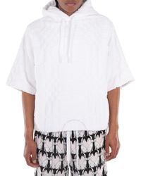 Burberry - Redditton Checked Short-Sleeve Cotton Hoodie - Lyst