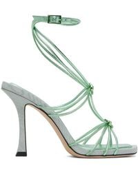 Jimmy Choo - Indiya 100 Metallic Nappa Sandals, Brand Size 34 Us - Lyst