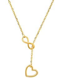 Kylie Harper - 14K Over Infinity Heart Y Necklace - Lyst
