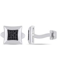 Amour - 1/4 Ct Tw Diamond Pave Cufflinks - Lyst