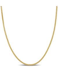 Amour - 1.6Mm Hollow Round Box Link Chain Necklace - Lyst