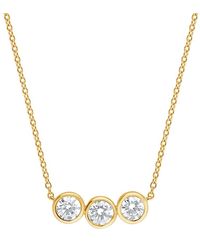 Brilliant Diamond - 14Kt 0.80 Carat Lab Grown Diamond Necklace For - Lyst