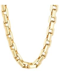 Robert Alton - Stainless Steel With Finish Beveled Box Link Chain - Lyst