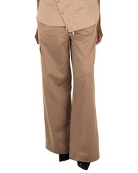 Tibi - Ladies Tan Active Knit Wide Leg Pull On Pant - Lyst
