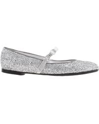 Ferragamo - Mary Jane Glitter Ballet Flats - Lyst