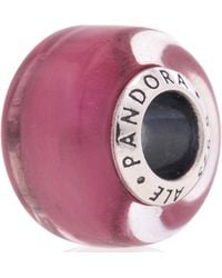 PANDORA - Sterling Charm With Murano Glass - Lyst