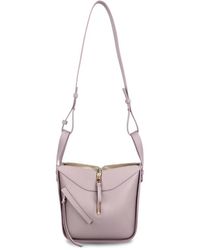 Loewe - Logo Embossed Shoulder Bag - Lyst
