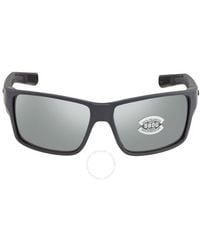 Costa Del Mar - Reefton Pro Grey Silver Mirror Polarized Rectangular Sunglasses 6s9080 908009 63 - Lyst