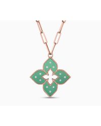 Roberto Coin - 18K Rose 0.15Cttw Diamond Venetian Princess Satin Pendant - Lyst