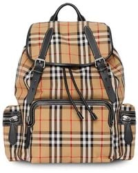 Burberry Small Vintage Check Backpack - Yellow