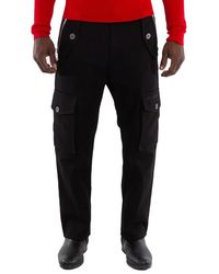 Balmain - Straight-Cut Cargo Cotton Trousers - Lyst